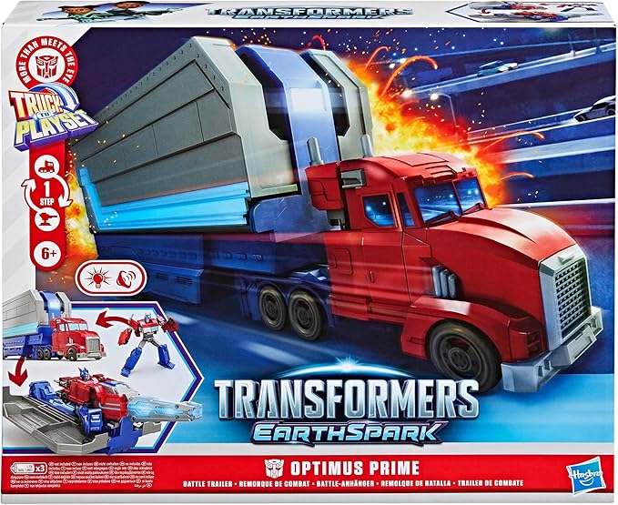 Transformers Earthspark Optimus Prime Battle Trailer G0750