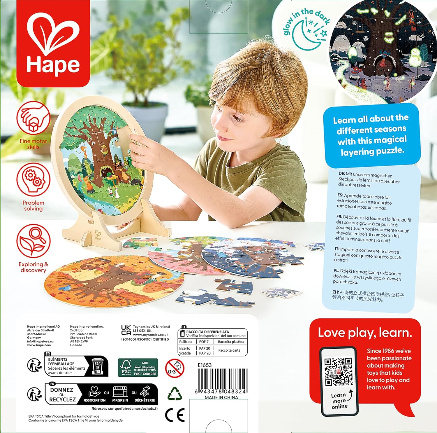 Hape 4 Seasons Layer Puzzle E1653