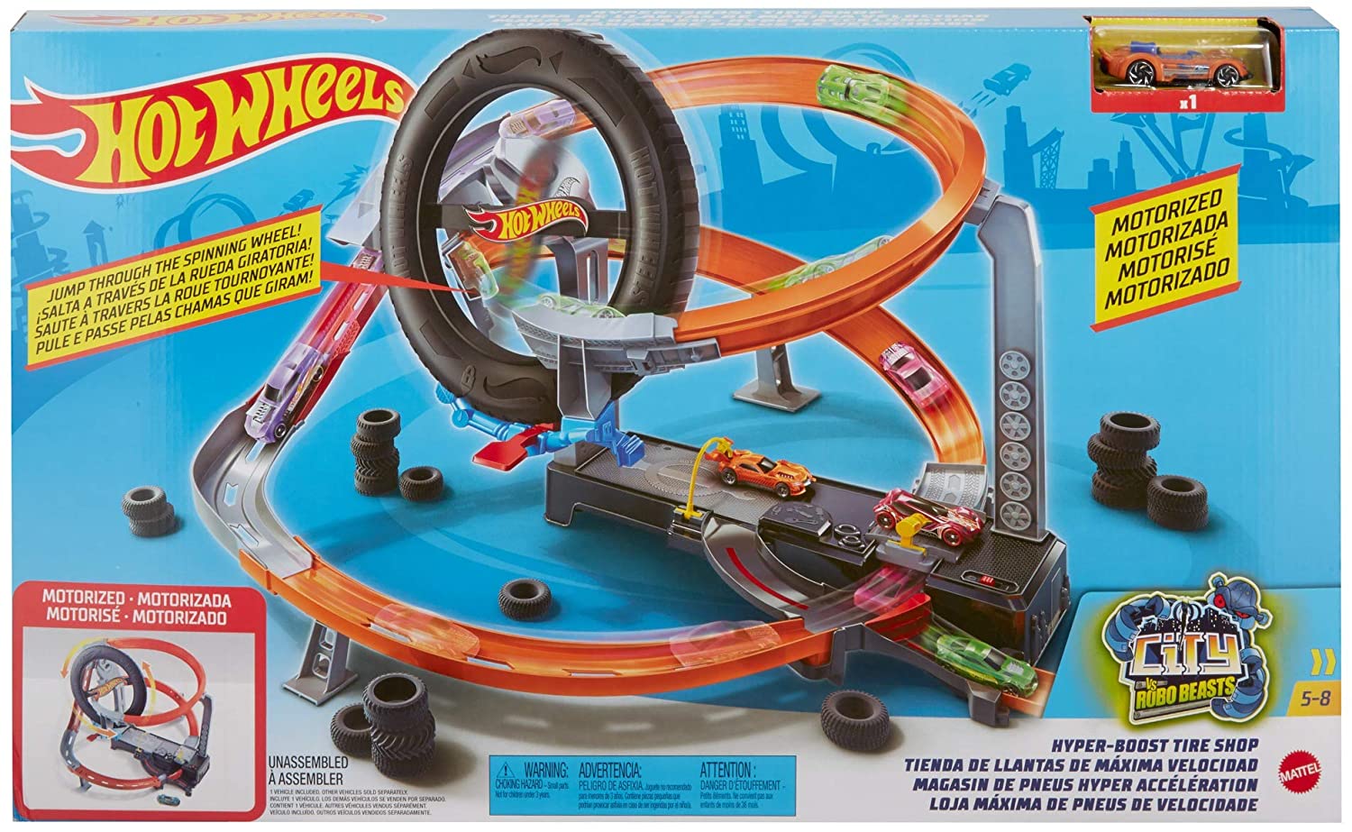 Hot Wheels Hyper-Boost Tire Shop Playset GJL16 - Colorland Toys
