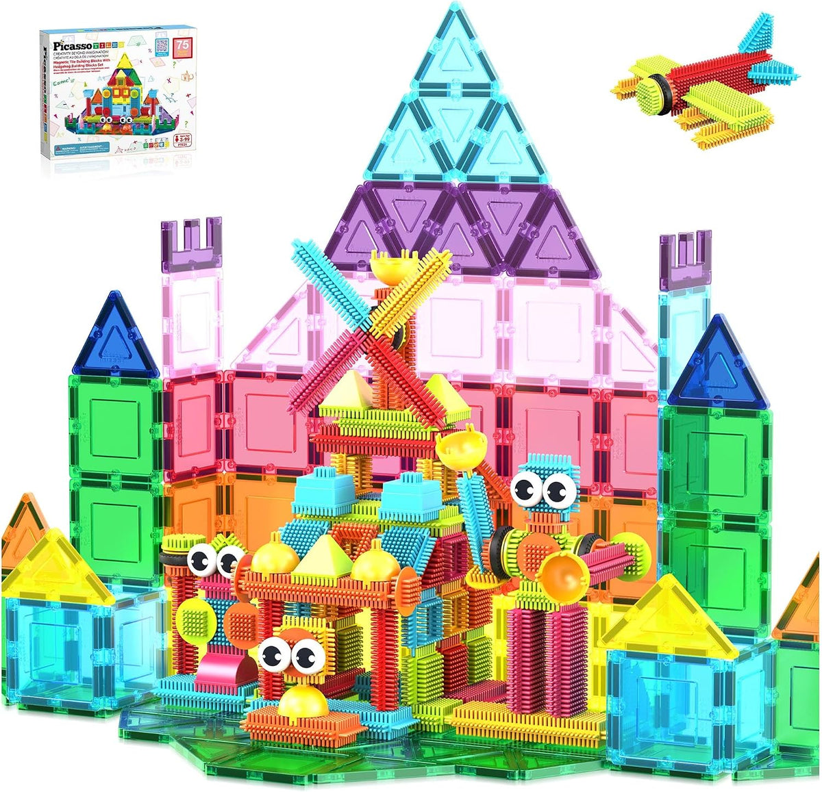 PicassoTiles Magnetic Tiles & Hedgehog PTE21 — image 1