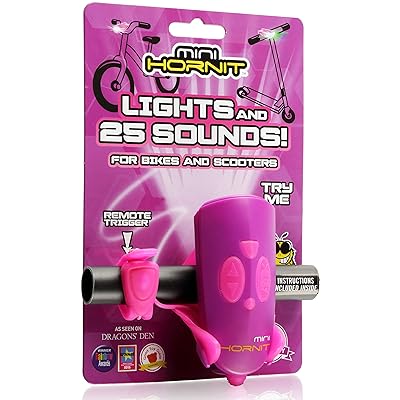 Mini Hornit Bike Light & Horn Pink and Purple 7575PUPI - Colorland Toys