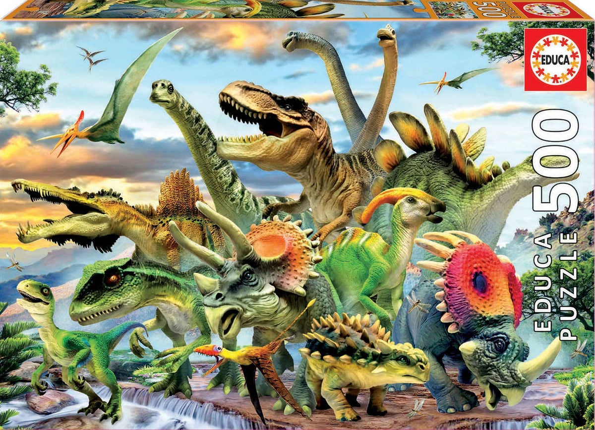 Educa Borras 17961 500 Dinosaur Puzzle, Multi-Colour - Colorland Toys