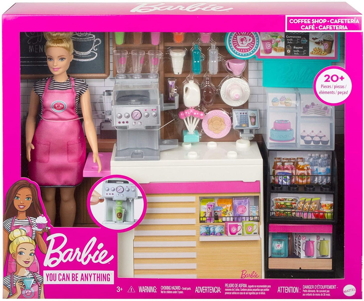 Mattel Barbie Coffee Shop Playset GMW03 - Colorland Toys