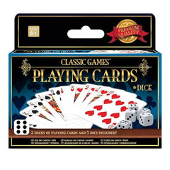 Ambassador Classic Games - 2 Decks Playing Cards & 5 Dice ST041