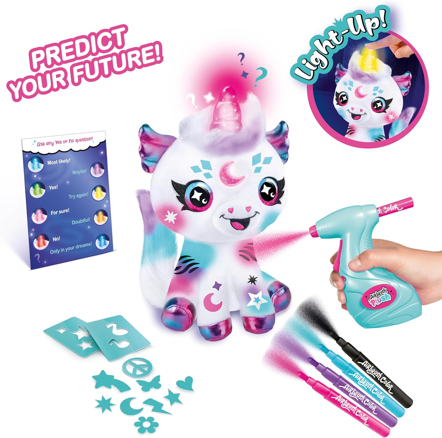 Airbrush Light Up Cosmic Cutie Unicorn Plush