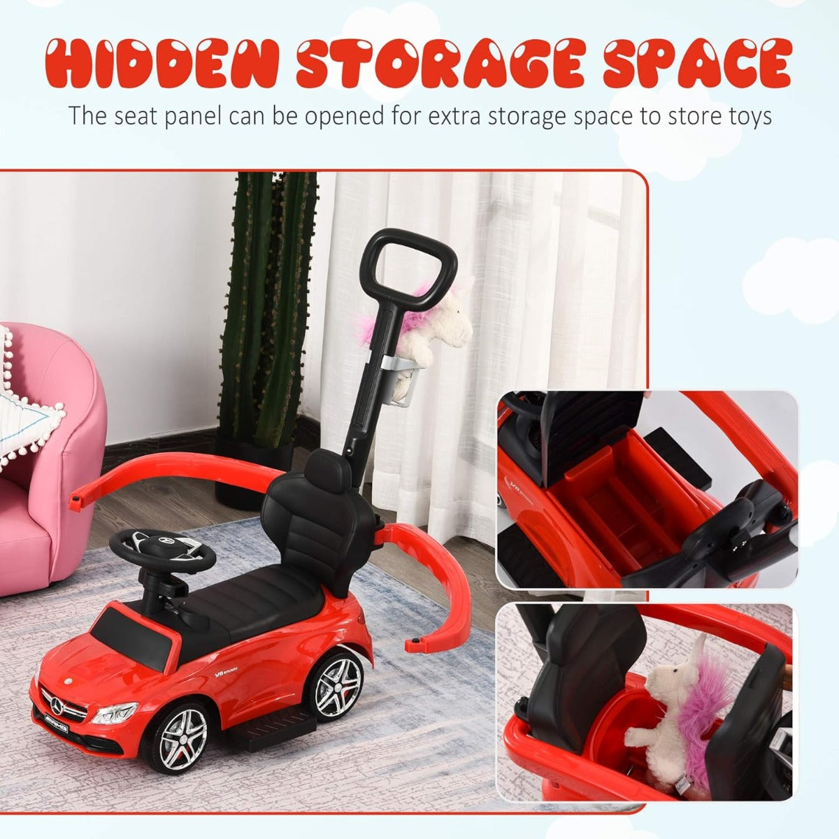 Mercedes-Benz Pushing Car Red 3288 - Colorland Toys