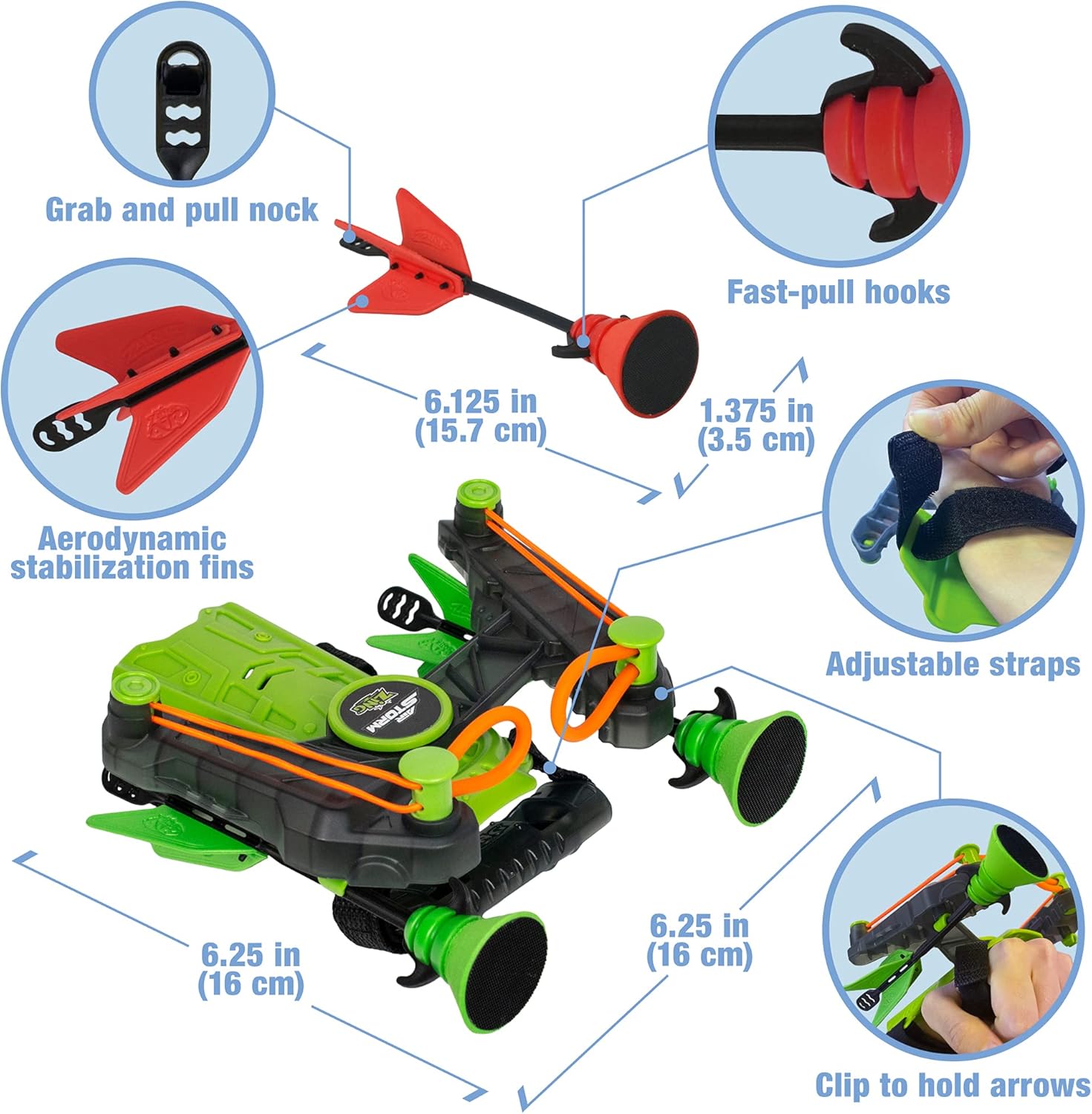 Zing Air Storm Bullz Eye Bow ZNG-AS200 – Target Shooting Fun - Colorland Toys