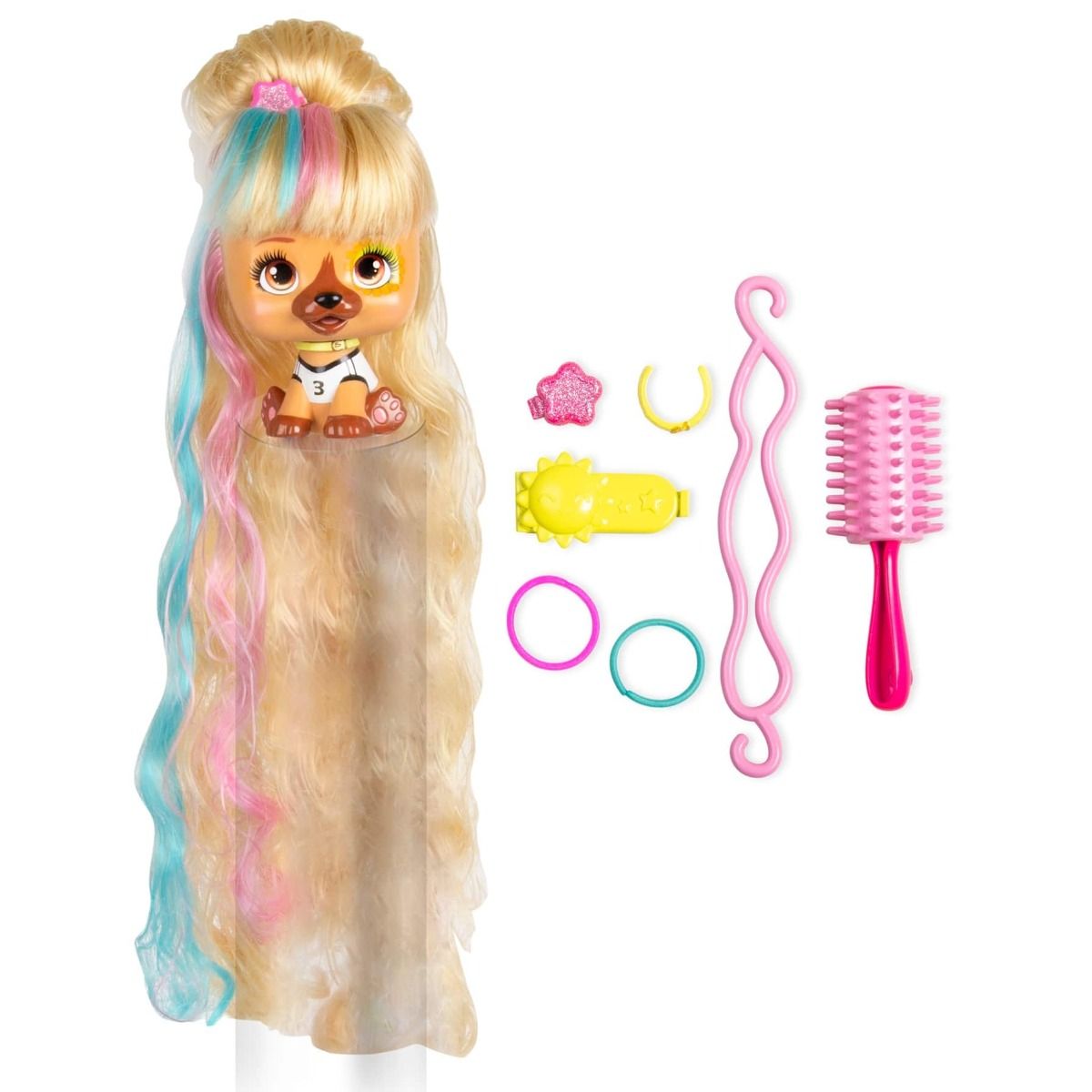 VIP Pets S1 Mousse Bottle Surprise Hair Reveal Doll Assorted 711709 - Colorland Toys