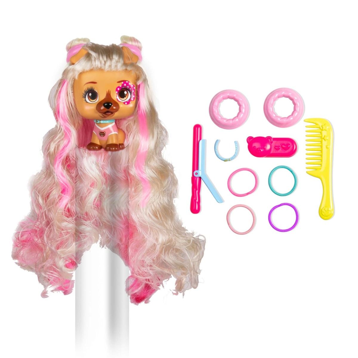 VIP Pets S1 Mousse Bottle Surprise Hair Reveal Doll Assorted 711709 - Colorland Toys