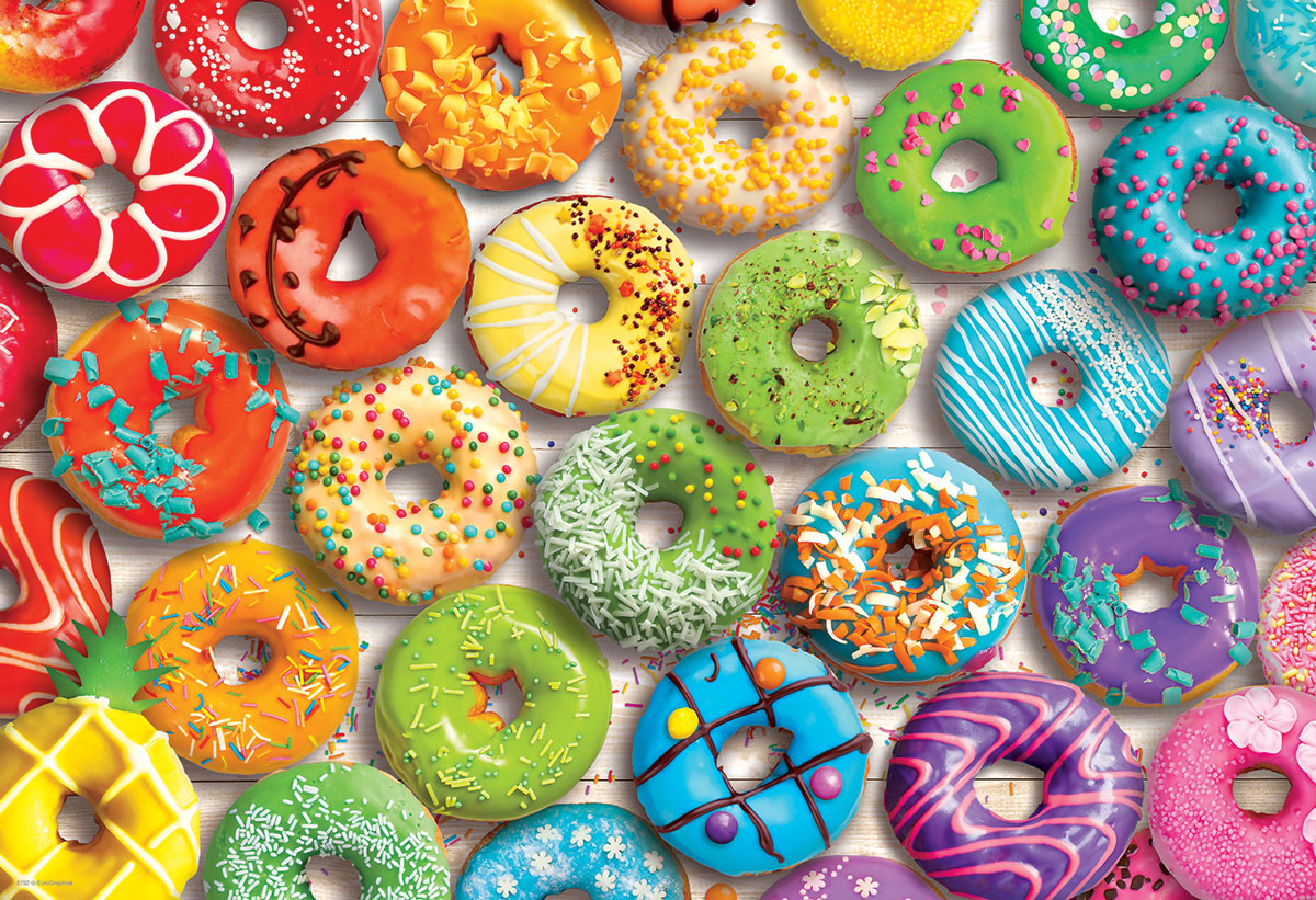 Eurographics Puzzle In Tin 550-Pcs Donut Rainbow 8551-5782
