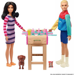 Barbie Mini Playset with Pet Football Table GRG75 - Colorland Toys
