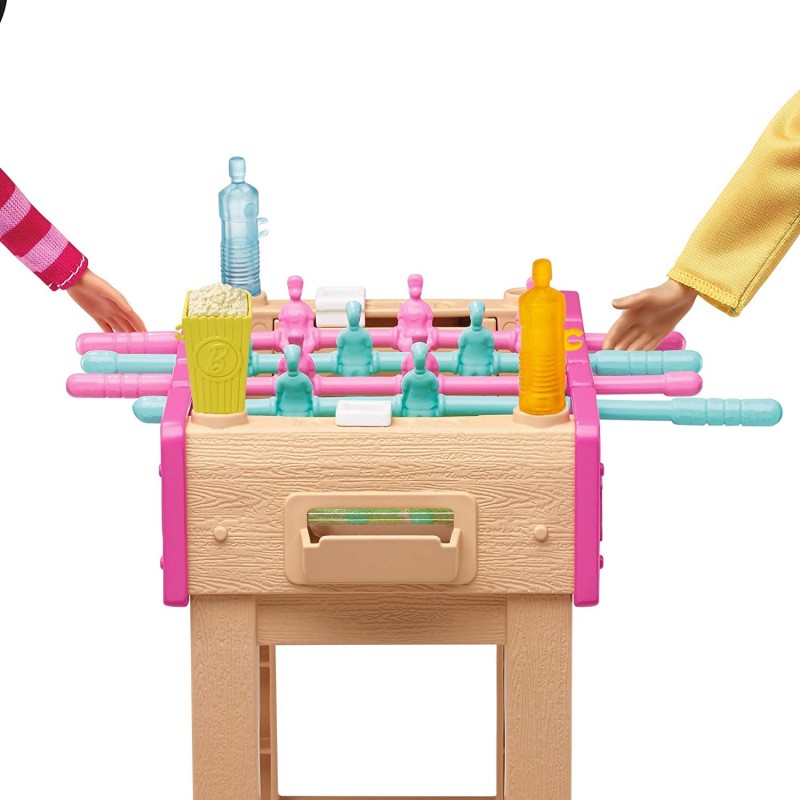 Barbie Mini Playset with Pet Football Table GRG75 - Colorland Toys