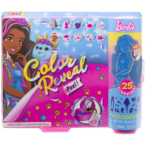 Barbie Color Reveal Peel Unicorn Fashion Reveal Doll GXV95 - Colorland Toys