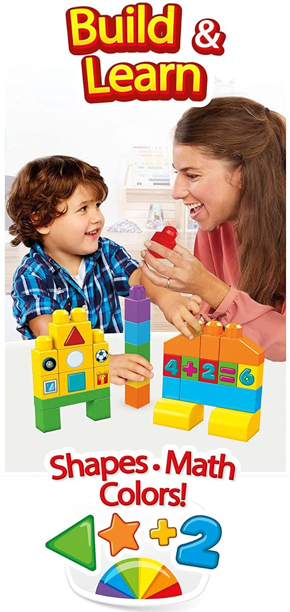 Fisher-Price Mega Bloks Lets Get Learning Bag 150 Pieces FVJ49 - Colorland Toys