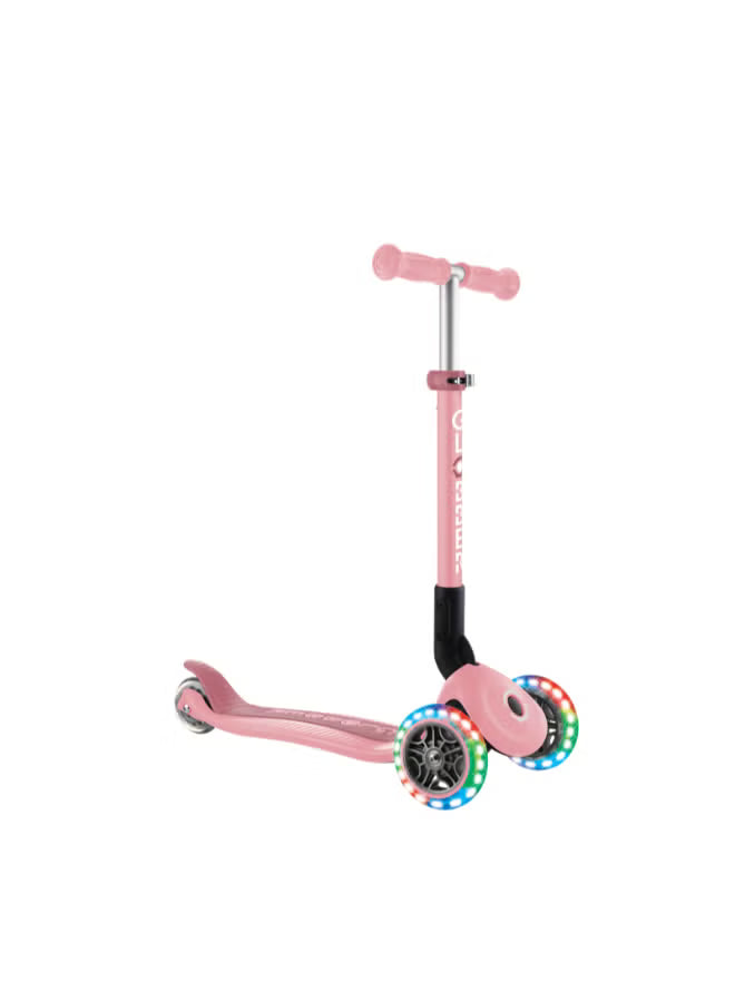 Globber Junior Foldable Lights Scooter -Pastel Pink 437-211-2 — image 1
