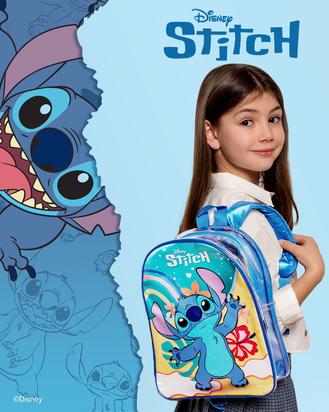 Stitch Colouring And Drawing Pop Up In A Backpack 110674 - Colorland Toys