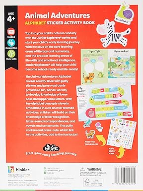 Hinkler Junior Explorers: Animal Adventures Alphabet Activity Book 924255 - Colorland Toys