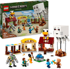 LEGO Minecraft The Ghast Balloon Village Attack Building Set – 21273, Steve’s House, Iron Golem & 4 Minifigures, 555 Pieces, Ages 10+ - Colorland Toys
