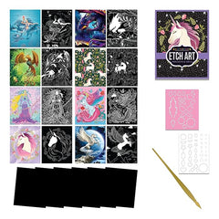 Hinkler Kaleidoscope Ultimate Etch Art Carry Case Magical Creatures 948725 - Colorland Toys