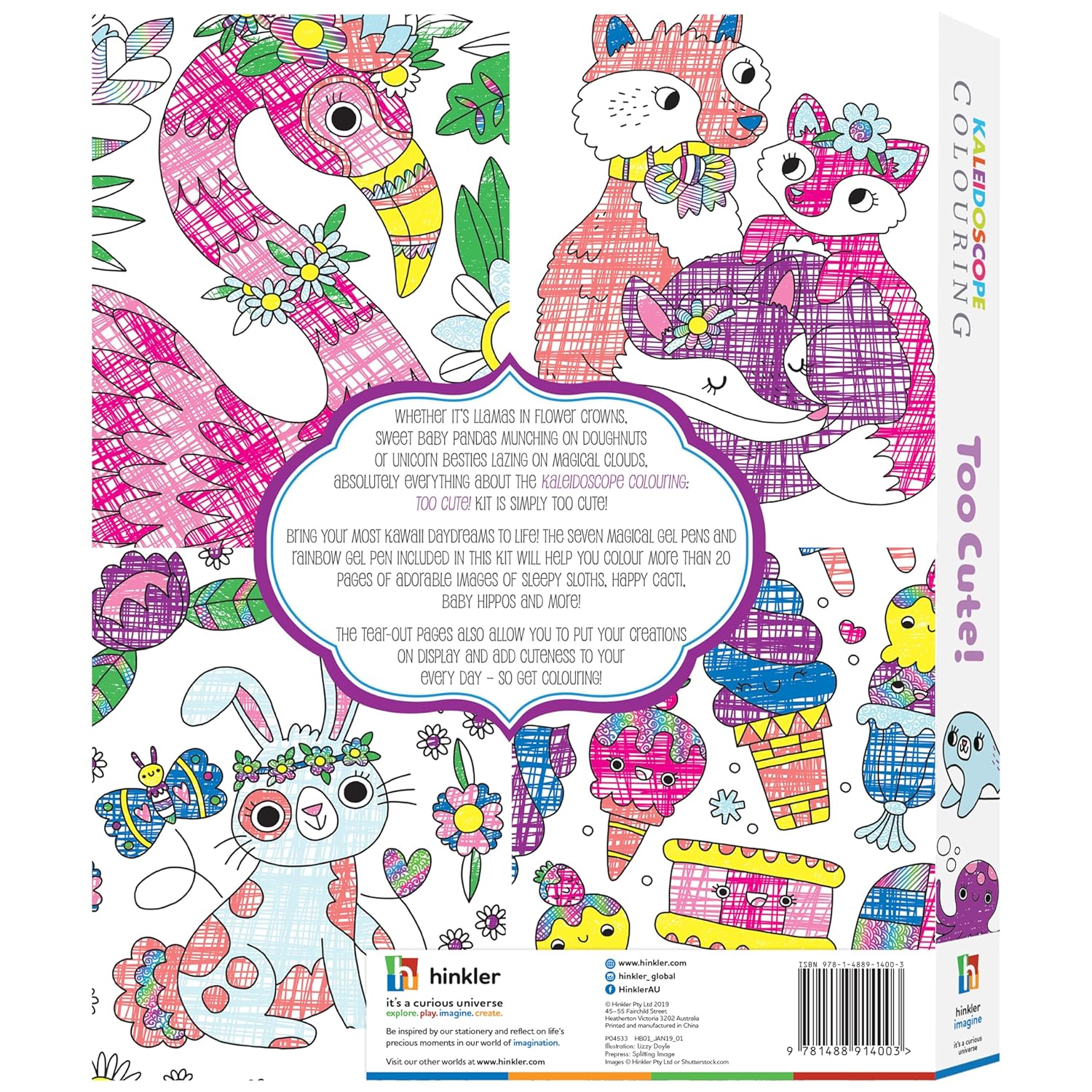 Hinkler Kaleidoscope Colouring Too Cute! Kit HK914003 - Colorland Toys