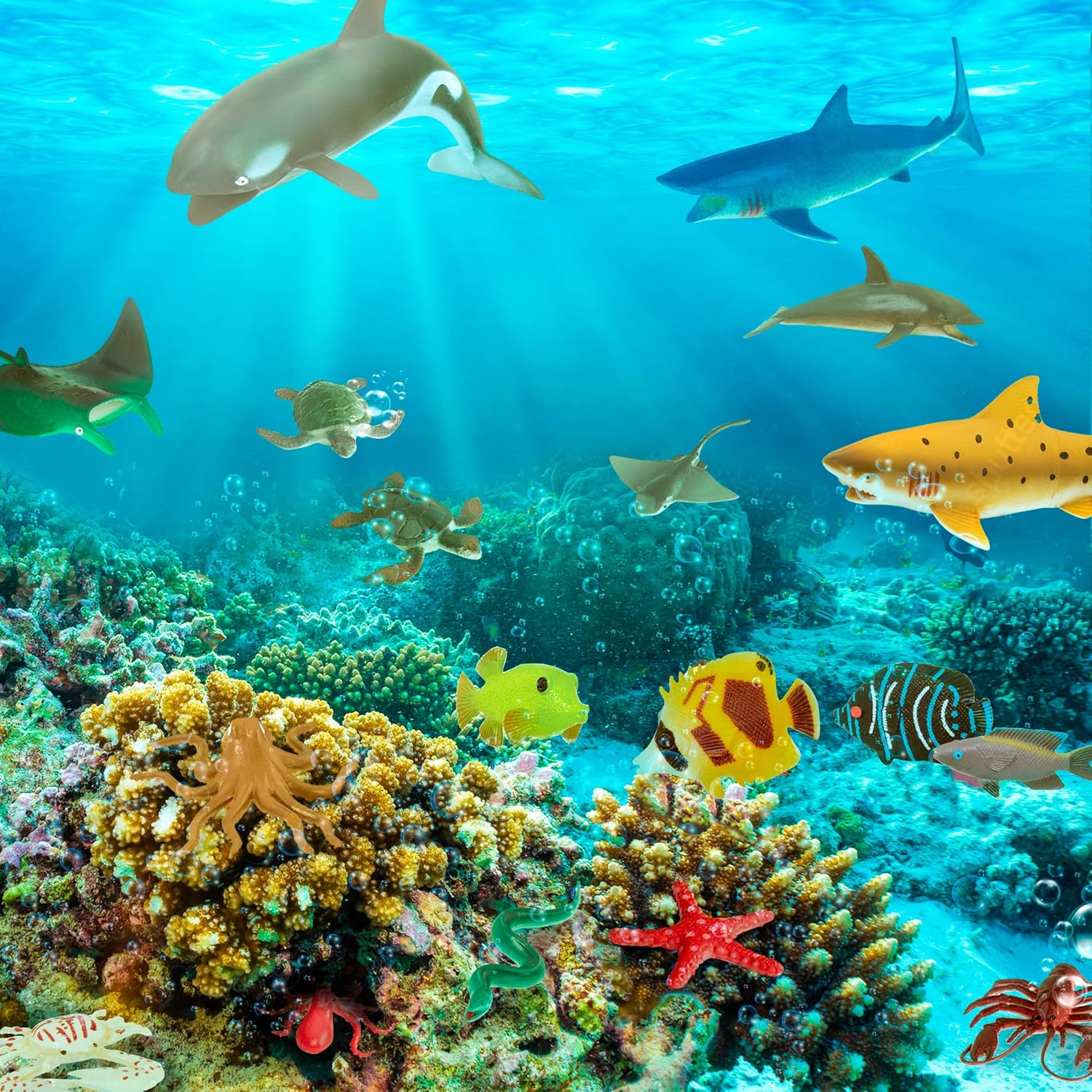 Terra Tub of Tropical Fish World Figures 60pcs AN2877Z - Colorland Toys