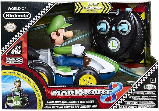 World of Nintendo Luigi Mini Anti-Gravity RC Racer 8988