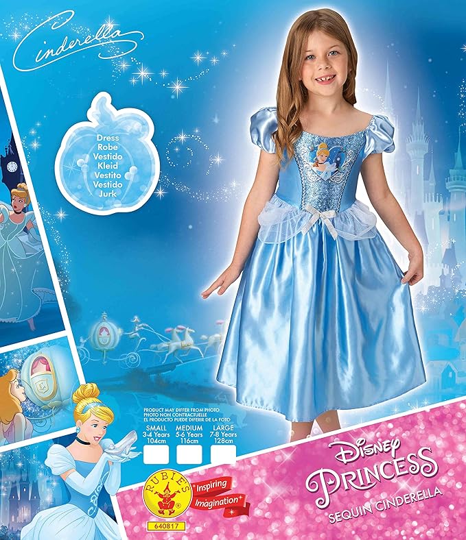 Rubies Disney Princess Fairytale Cinderella Costume Medium 5-6 620537-M - Colorland Toys