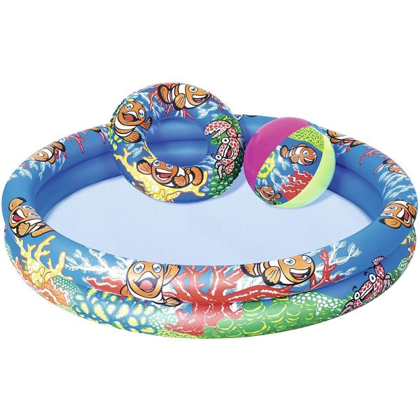 Bestway Inflatable Play Pool with 2-Ring 51124 - Colorland Toys