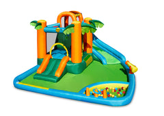 Happy Hop The Oasis 7-in-1 Water Park | Kids Inflatable Slide & Pool - Colorland Toys