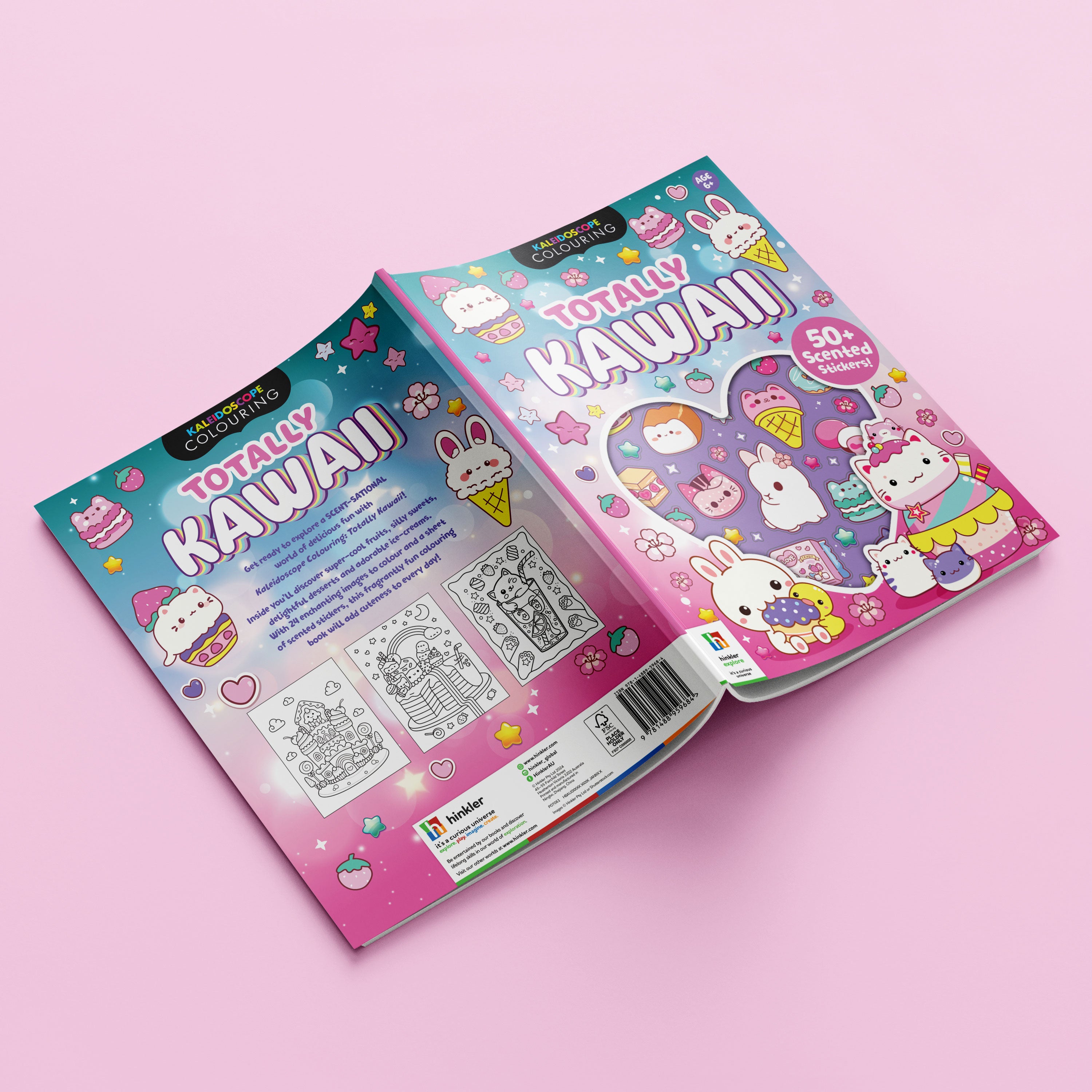 Hinkler Kaleidoscope Sticker Colouring: Totally Kawaii 947452 - Colorland Toys