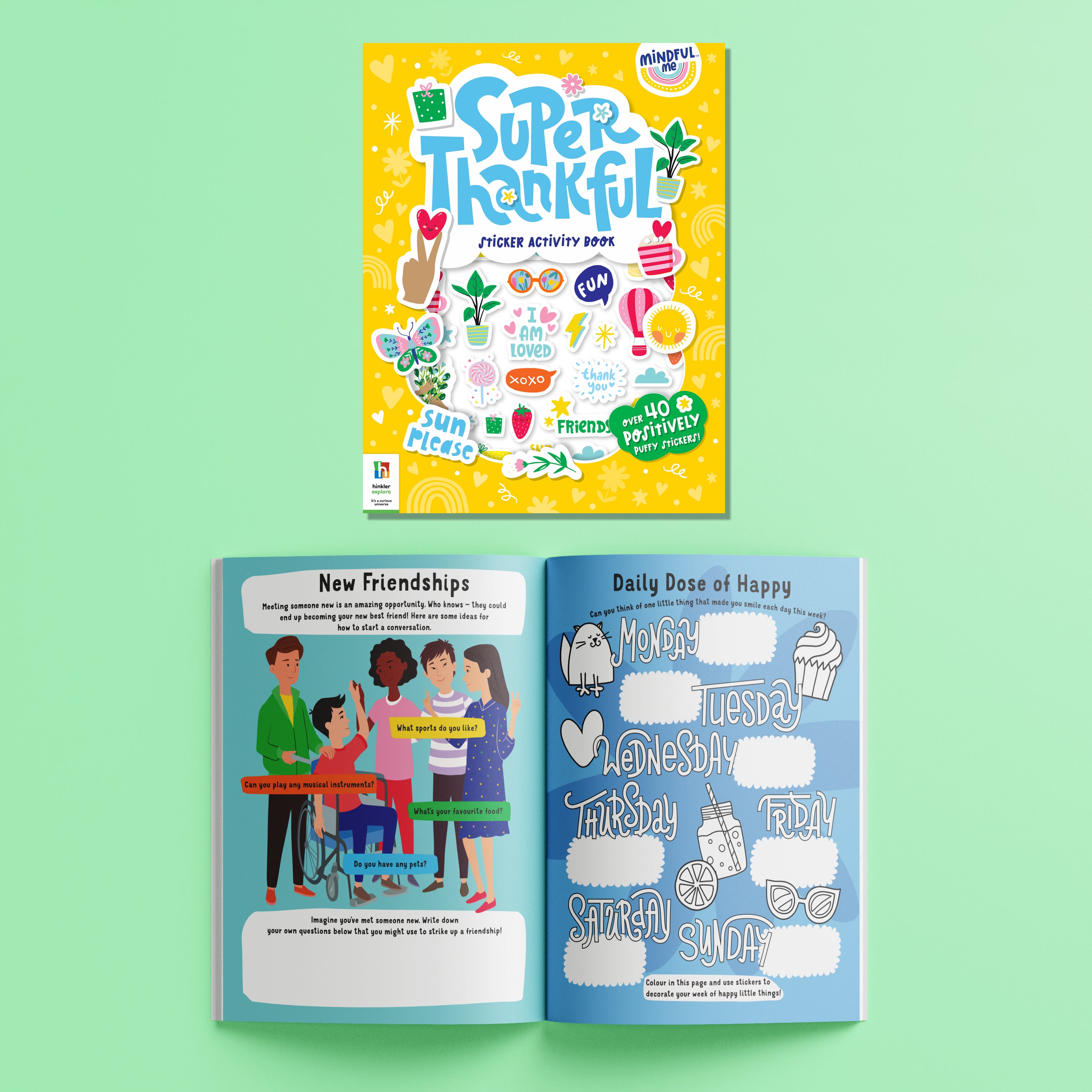 Hinkler Mindful Me Super Thankful Sticker Activity Book 152813 - Colorland Toys