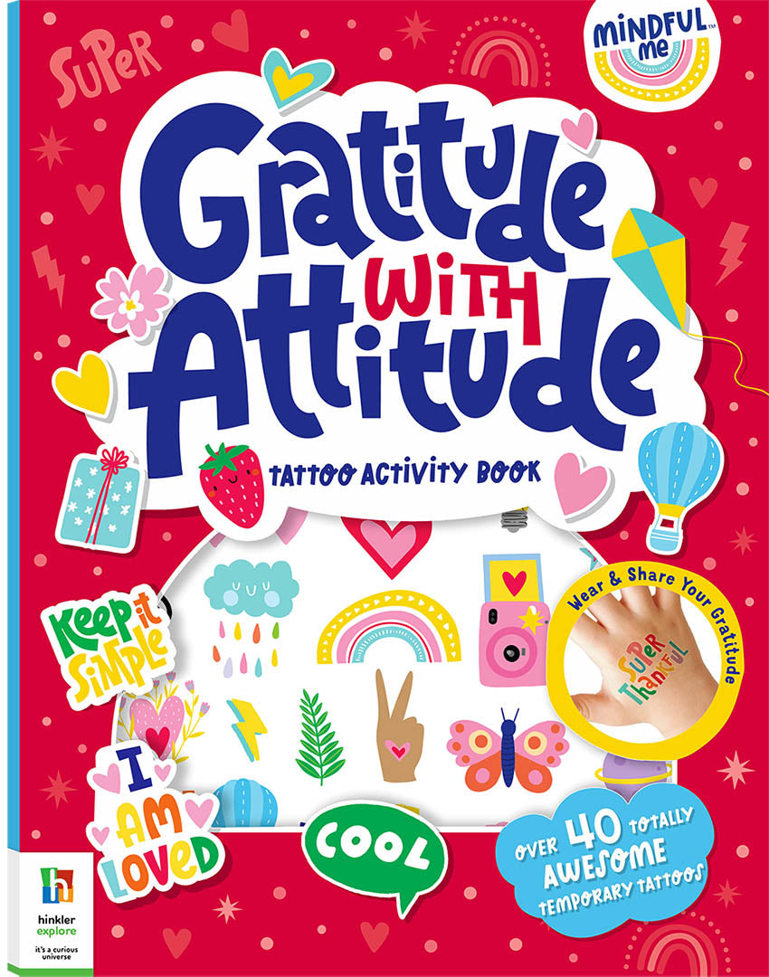 Hinkler Mindful Me Gratitude with Attitude Tattoo Activity Book 152820 - Colorland Toys