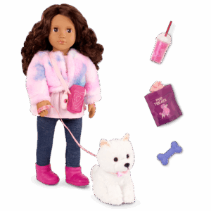 Our Generation Doll & Pomeranian Pup With Accs, Ines & Jojo BD31737Z