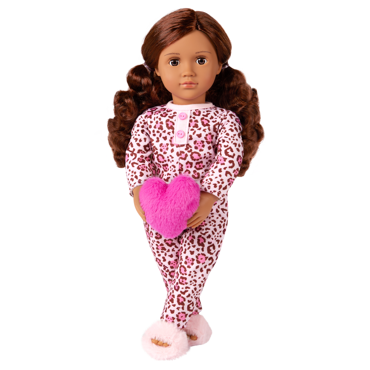 Our Generation Doll With Leopard Pajama & Heart Pillow, Gracia BD31739Z