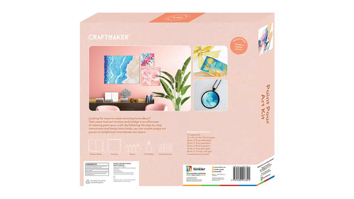 Hinkler Craft Maker Paint Pour Art Kit 947841HK - Colorland Toys