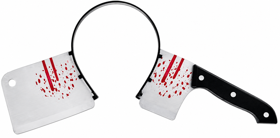 Spooky Halloween Zombie Cleaver Headband — image 1