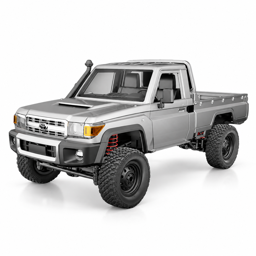 Toyota Land Cruiser LC79 4WD Off-Road Crawler Pickup Truck w/Upgraded LED Lighting (Silver) | MN-82PRO — image 9