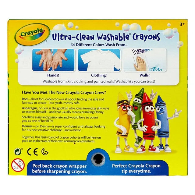 Crayola Colors Of The World 64ct Ultra-Clean Washable Crayons CY52-3287