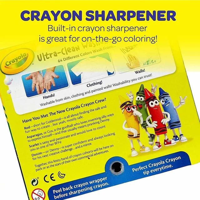 Crayola Colors Of The World 64ct Ultra-Clean Washable Crayons CY52-3287