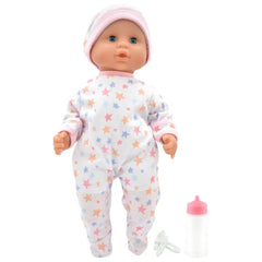 Dolls World Baby Joy 15inch Bean Fill Sleeping Eyes Dlx Romper N Accessories 78308