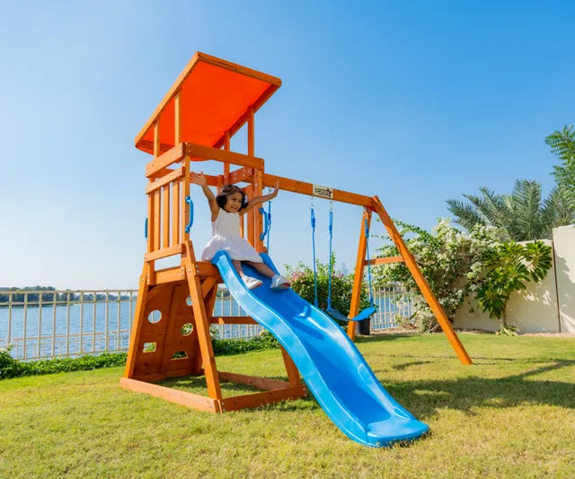 Dynamic Sports Arabian Cat Wooden Swing Set - Colorland Toys