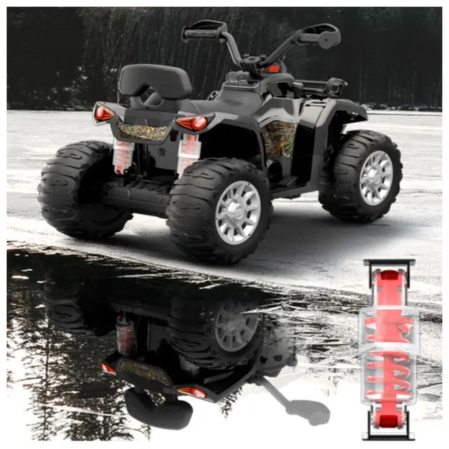 Kids Electric ATV Quadbike Ride-On – 12V Black (JS009) - Colorland Toys