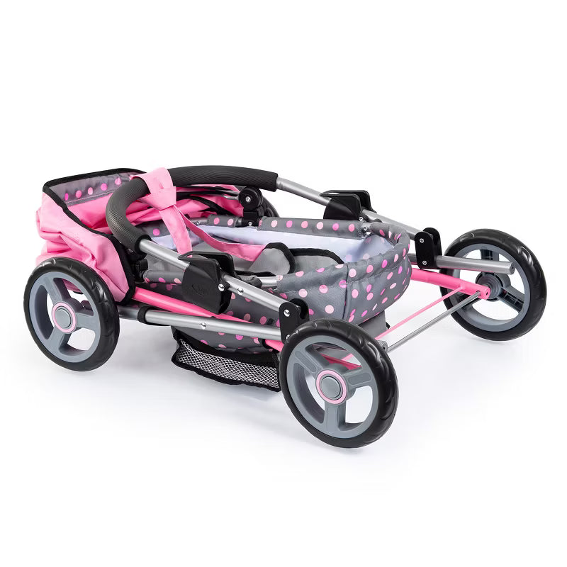 Bayer Design Dolls Pram Cosy - Polka Dot Grey Pink, Fairy — image 3