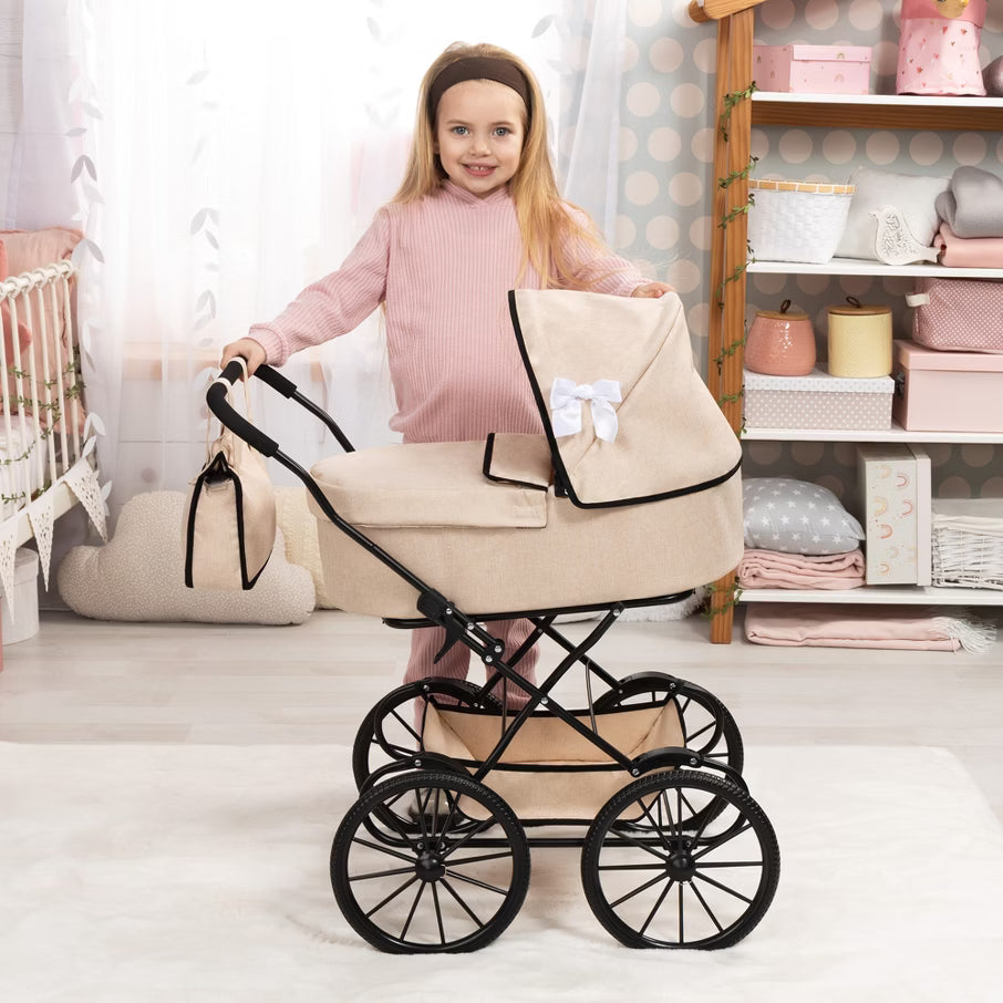 Bayer Design Doll Pram Classic - Beige & Black — image 5