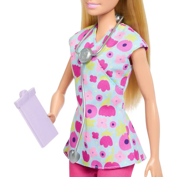 Barbie Careers Baby Doctor Playset with Blonde Fashion Doll, 2 Baby Dolls, Exam Table & Accessories — image 3