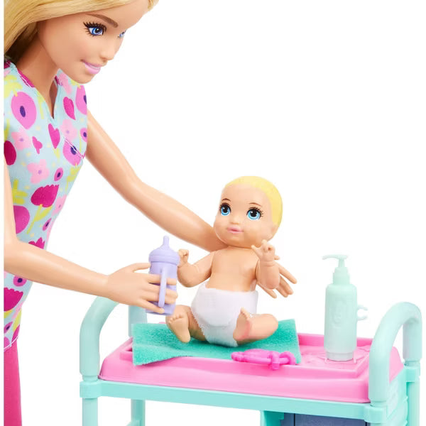 Barbie Careers Baby Doctor Playset with Blonde Fashion Doll, 2 Baby Dolls, Exam Table & Accessories — image 4