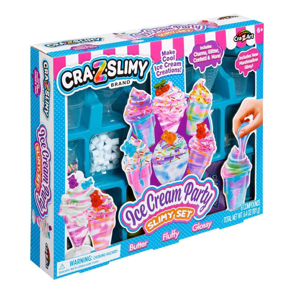 Cra-Z-Slimy Ice Cream Party Slime Set CA-60508 - Colorland Toys