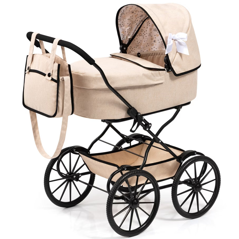 Bayer Design Doll Pram Classic - Beige & Black — image 4