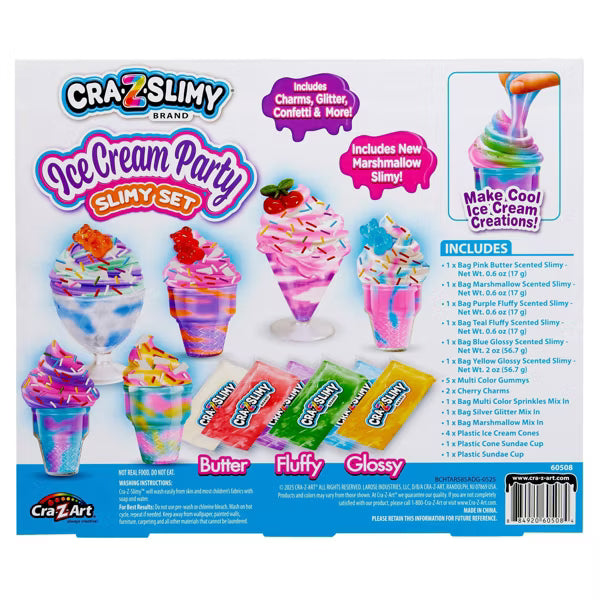 Cra-Z-Slimy Ice Cream Party Slime Set CA-60508 - Colorland Toys
