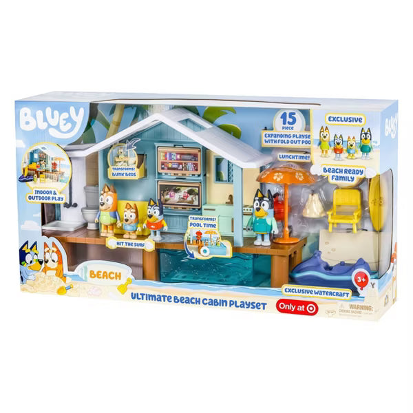 Bluey Beach S9 Ultimate Beach Cabin Exclusive 17587 - Colorland Toys